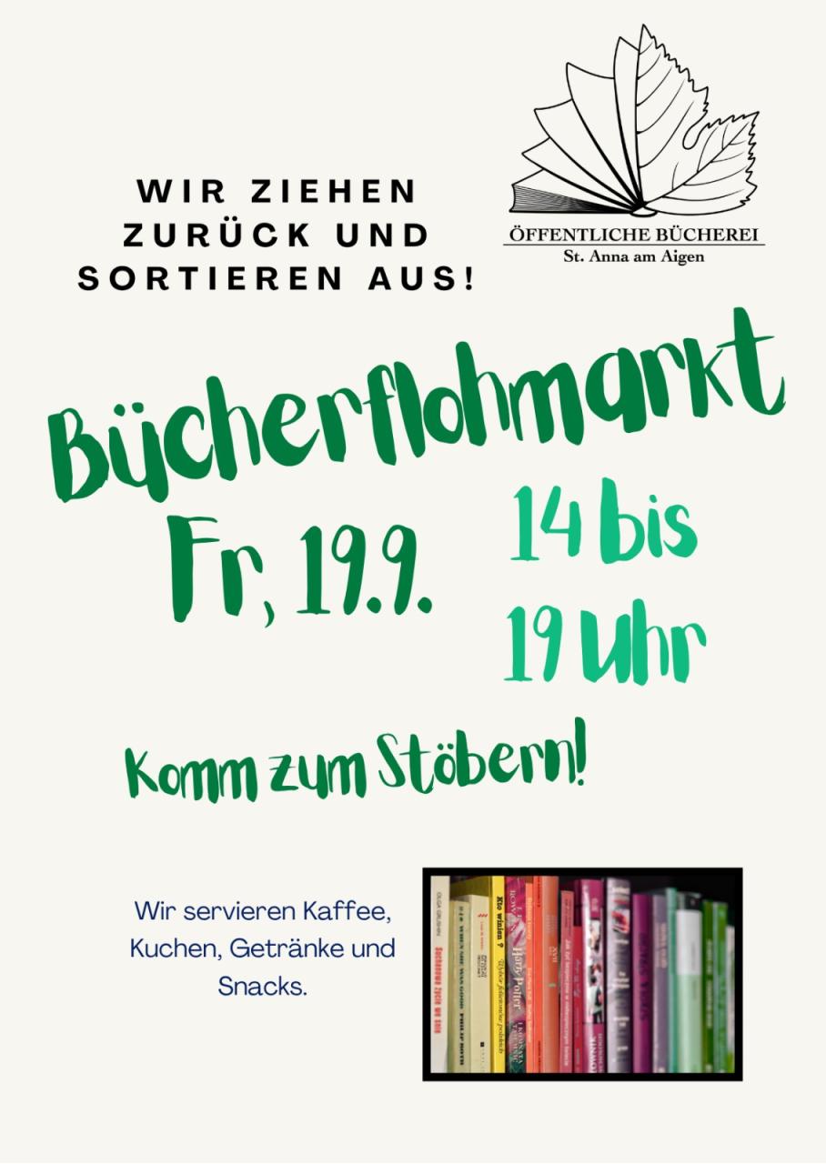 Plakat: Bücherflohmark 2025